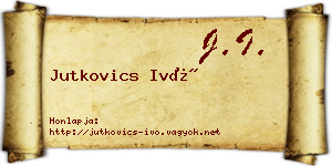 Jutkovics Ivó névjegykártya