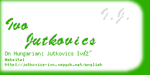 ivo jutkovics business card